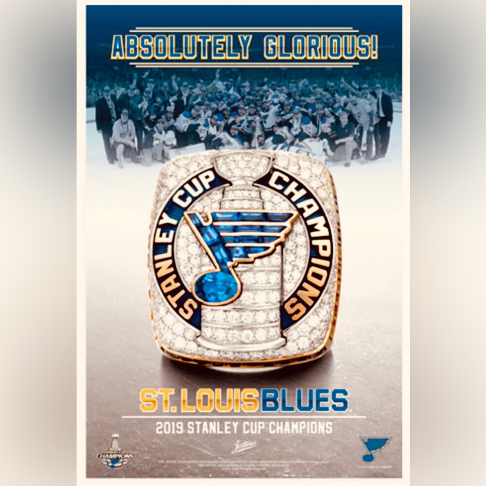 NEW!💯 ST.LOUIS BLUES🏒💥8.5x11 ULTRA PREMIUM GLOSSY 2019 CHAMPIONSHIP🏆POSTER🤩